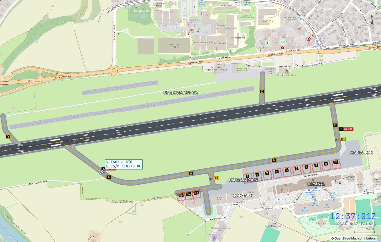 Innsbruck runway in the simulator